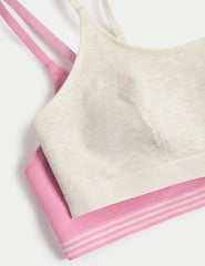 2pk Cotton First Bra Crop Tops  Adomoo