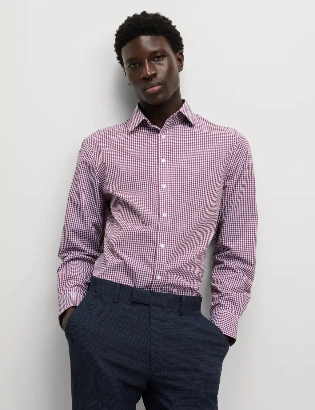 2pk Regular Fit Easy Iron Check Shirts  Adomoo