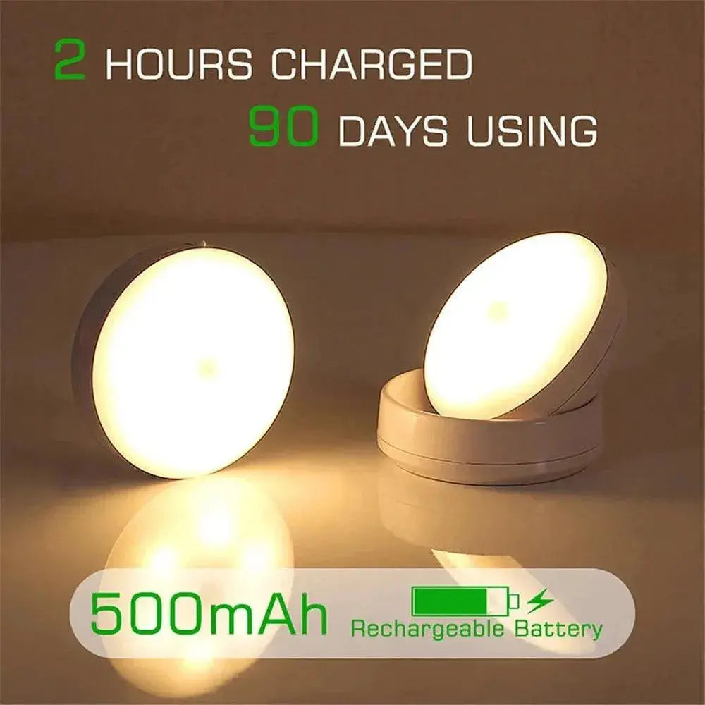 360 Rotating Human Body Induction LED Small Night Lamp Rechargeable  Adomoo