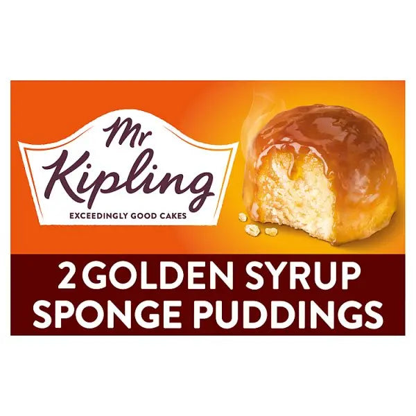Mr Kipling Golden Syrup Sponge Pudding Desserts 2 x 95g (Case of 4)  Adomoo