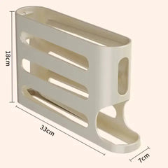 4 Layers Automatic Rolling Egg Holder Rack Fridge Egg Storage Box  Adomoo