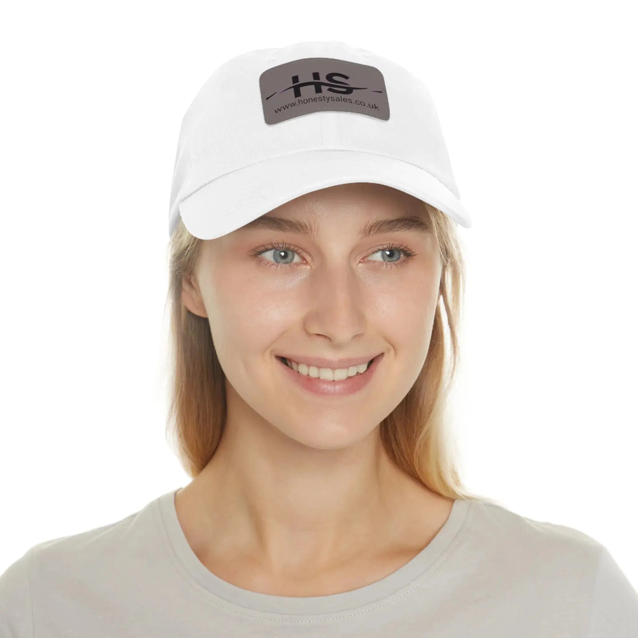Dad Honesty Sales Hat with Leather Patch (Rectangle)  Adomoo