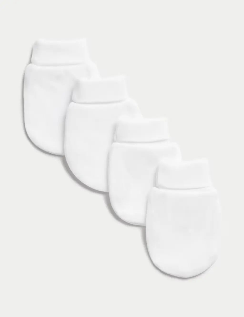 M&S 4pk Pure Cotton Mittens (0-1 Yrs)  Adomoo
