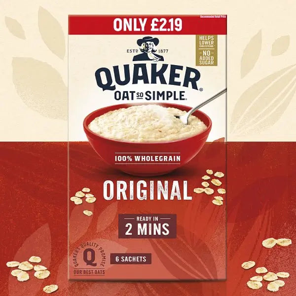 Quaker Oat So Simple Original Porridge Sachets (Case of 8)  Adomoo