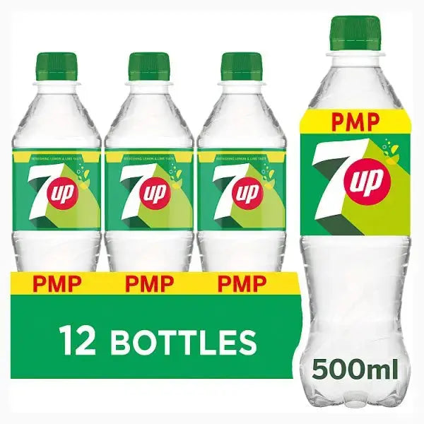 7UP Regular Lemon and Lime Bottle PMP 500ml (Case of 12)  Adomoo