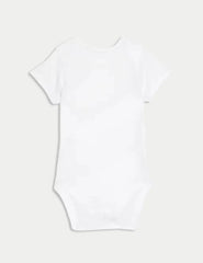 7pk Pure Cotton Short Sleeve Bodysuits (5lbs-3 Yrs)  Adomoo