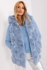 A.T fur polyester vest  Adomoo
