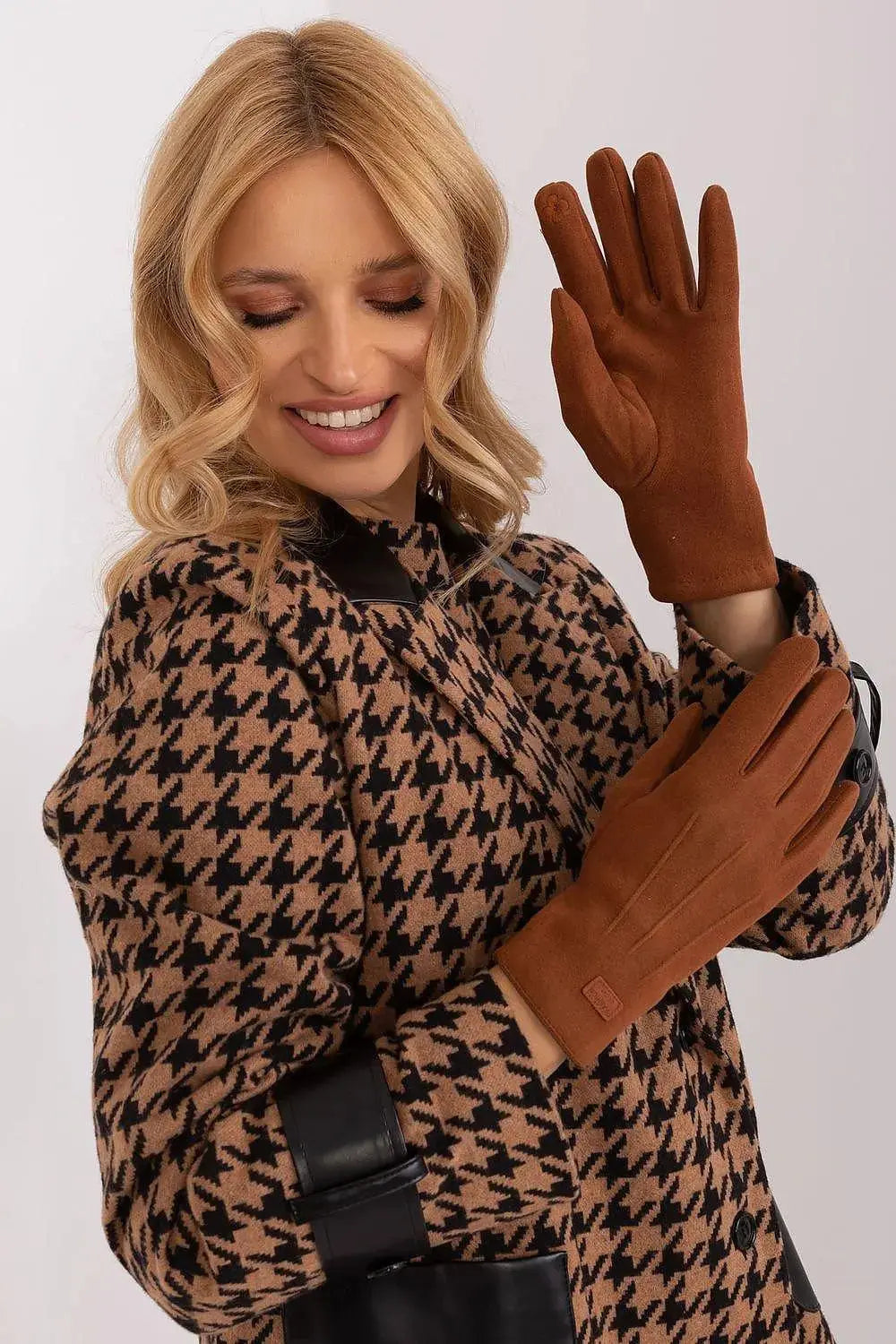 Women's Stylish Gloves with Smooth Finish, Wrist Patch & Phone Access  Adomoo