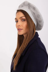 AT Knitted beret with interesting rhinestone application.  Adomoo