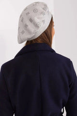 AT Knitted beret with interesting rhinestone application.  Adomoo