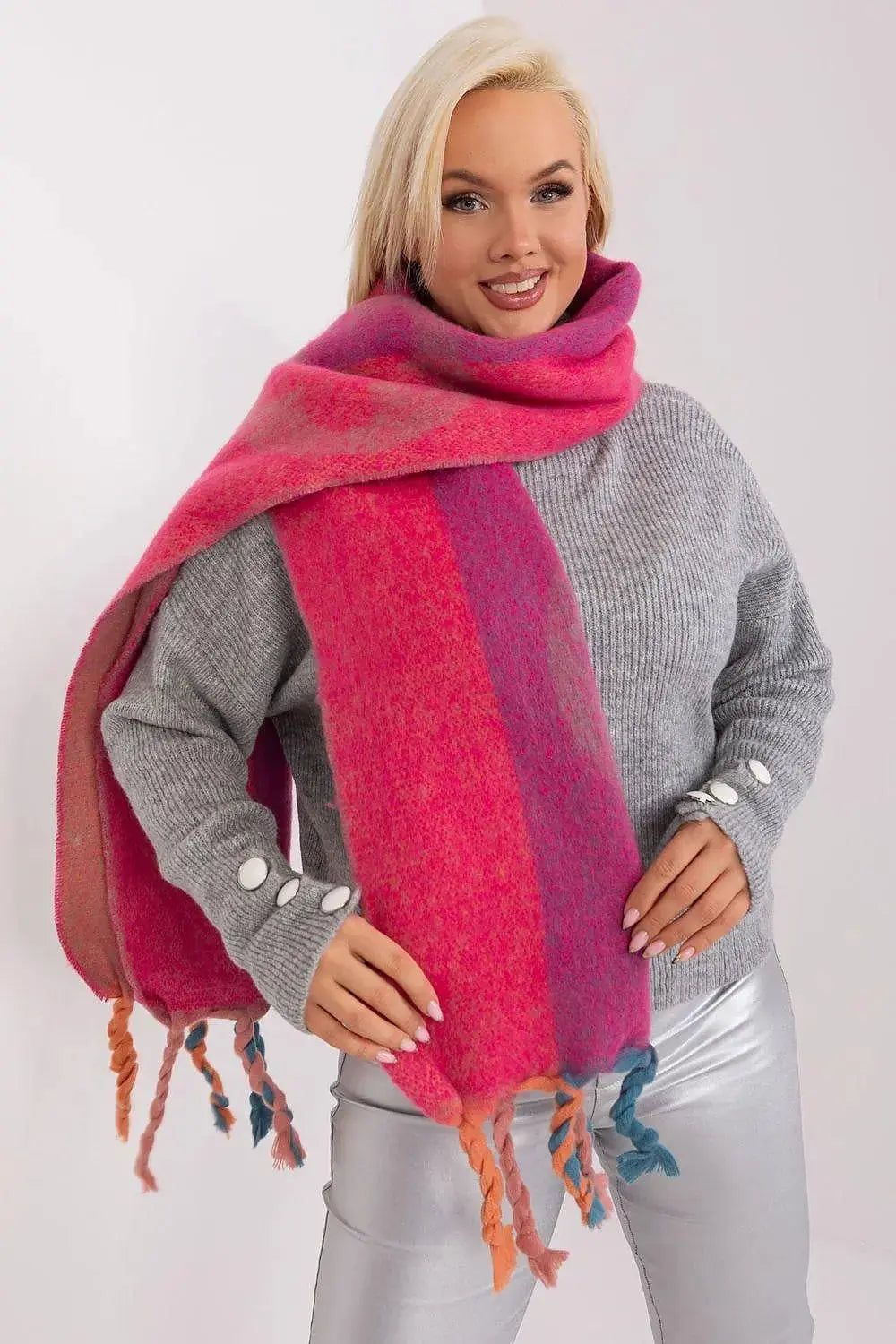 Decorative Stripe Scarf – Soft, Stylish & Cold-Weather Ready  Adomoo