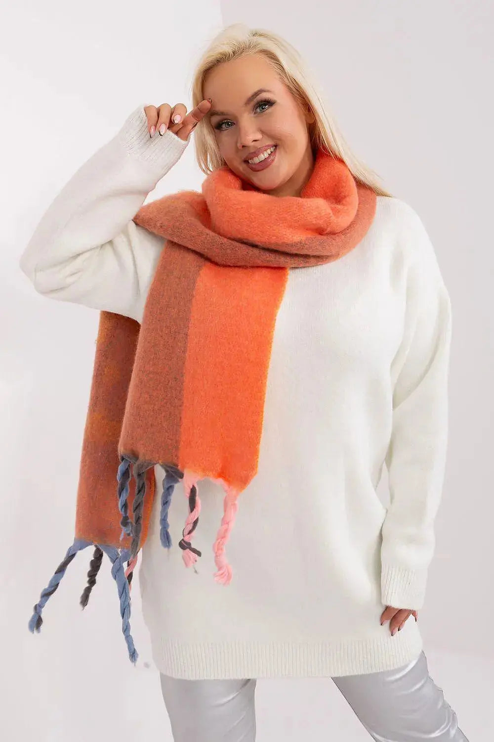 Decorative Stripe Scarf – Soft, Stylish & Cold-Weather Ready  Adomoo