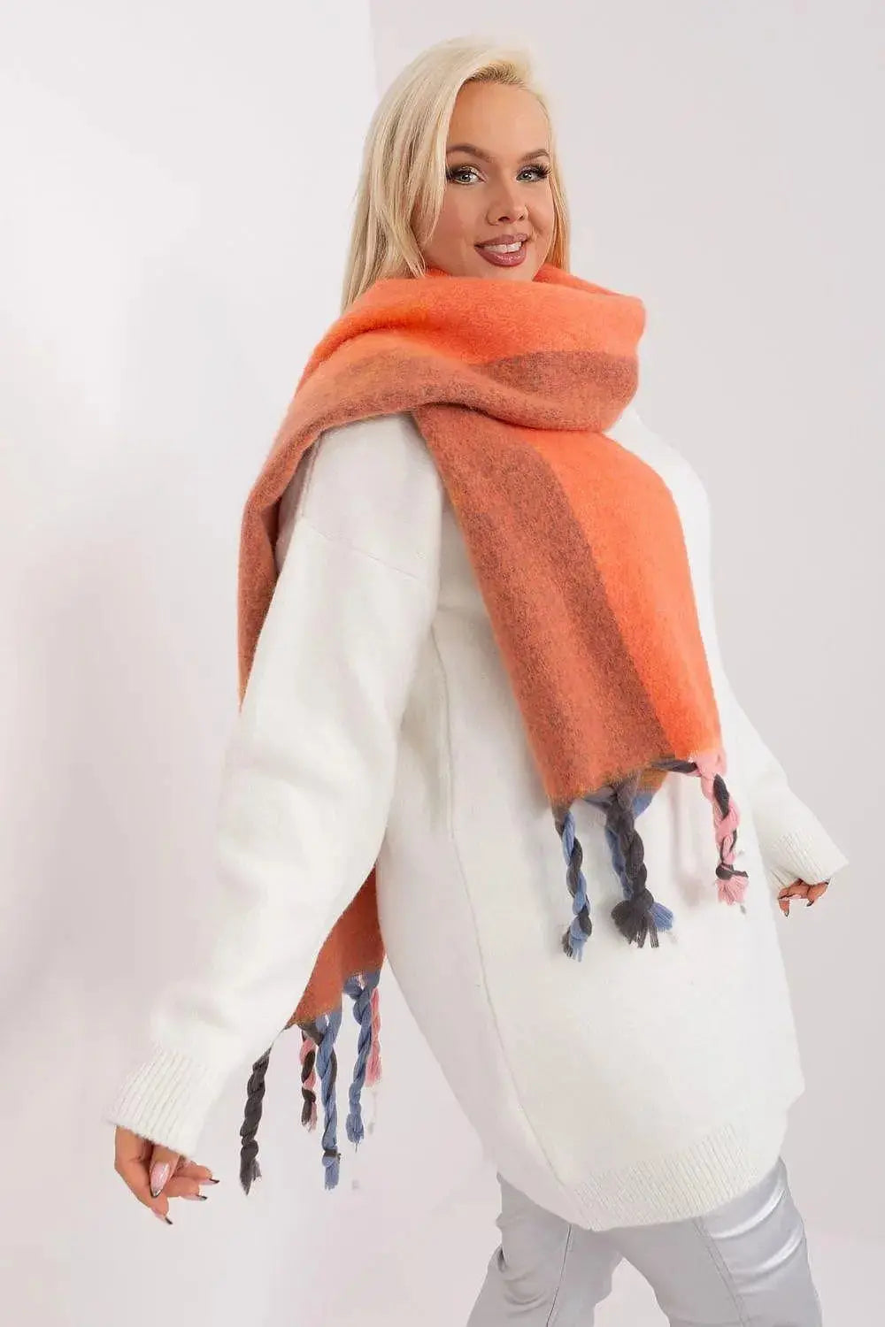 Decorative Stripe Scarf – Soft, Stylish & Cold-Weather Ready  Adomoo