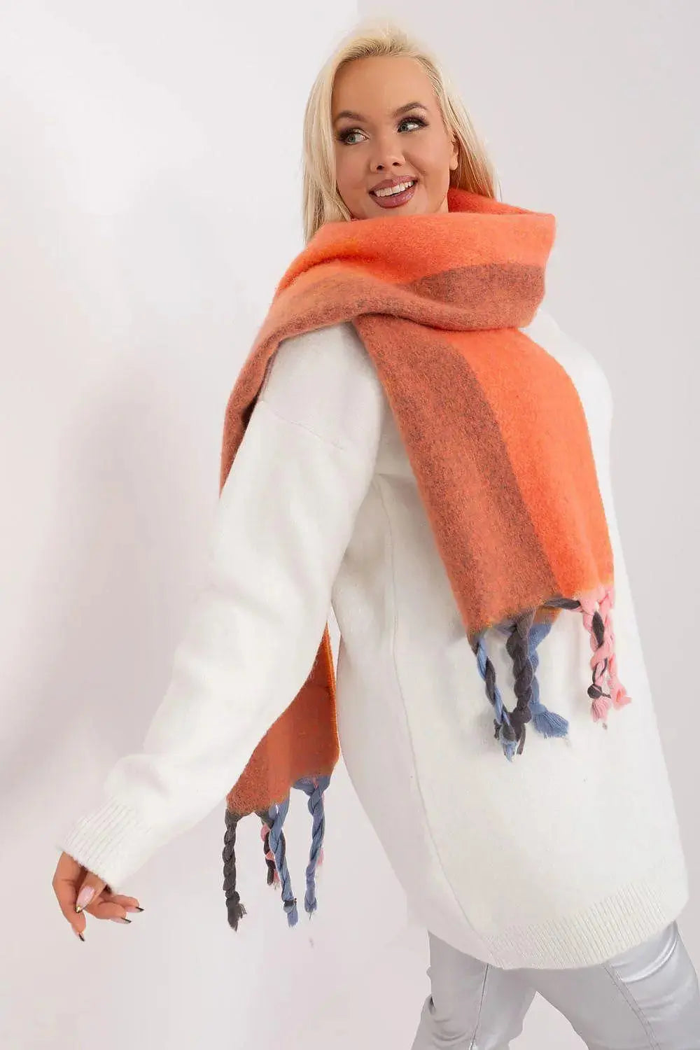Decorative Stripe Scarf – Soft, Stylish & Cold-Weather Ready  Adomoo