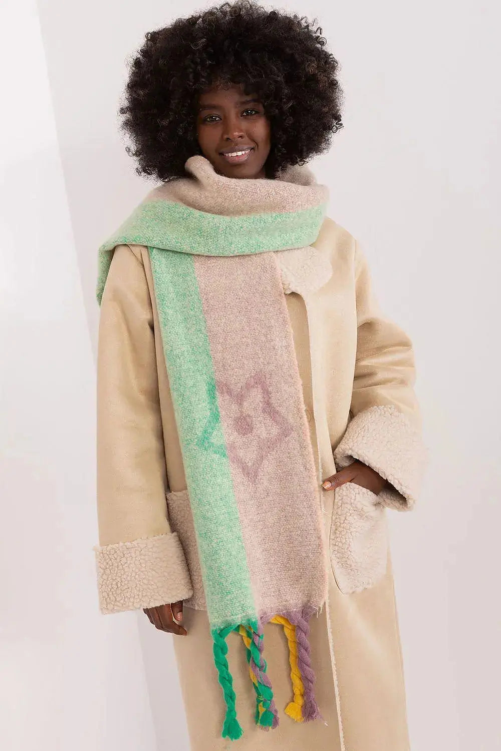 Decorative Stripe Scarf – Soft, Stylish & Cold-Weather Ready  Adomoo