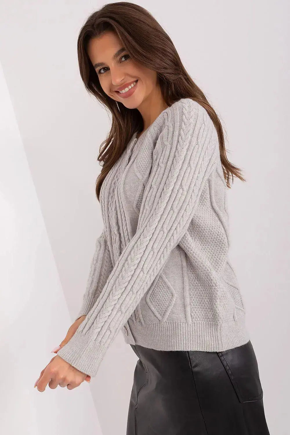 AT fabric texture womens sweater  Adomoo