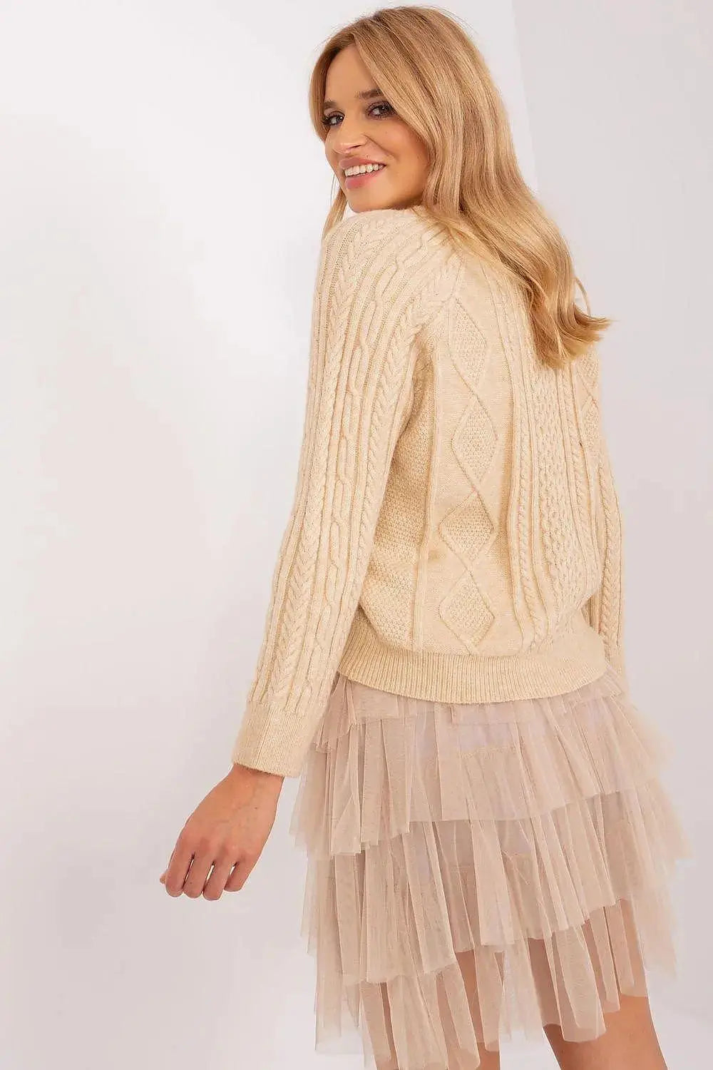 AT fabric texture womens sweater  Adomoo