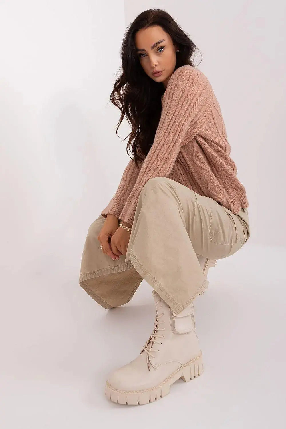 AT fabric texture womens sweater  Adomoo