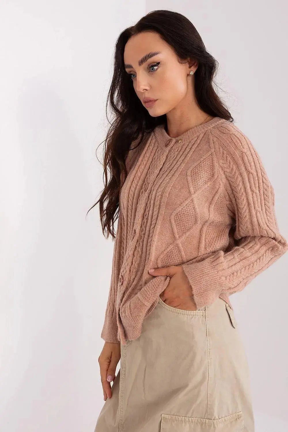 AT fabric texture womens sweater  Adomoo