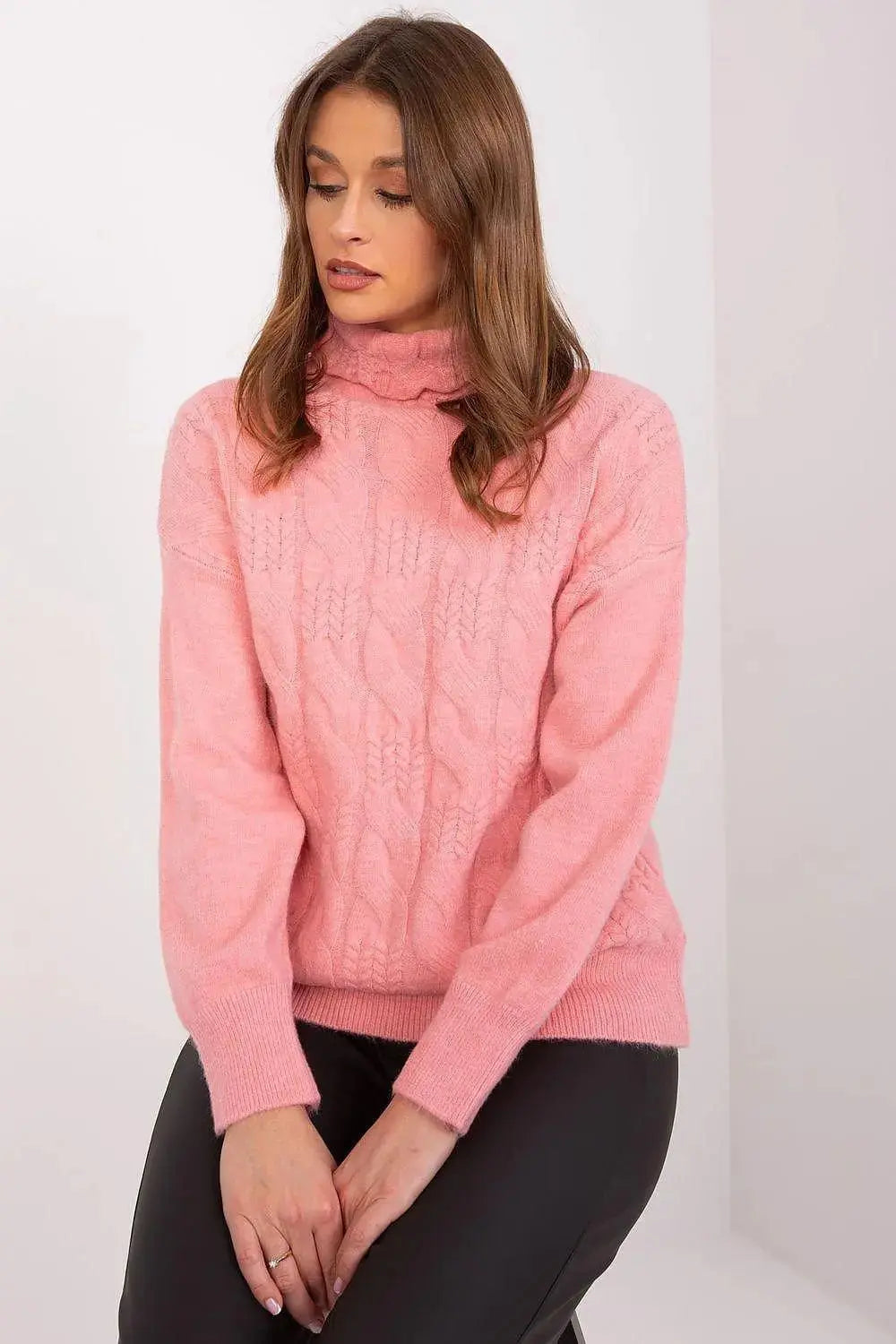 AT high-quality acrylic turtleneck sweater  Adomoo