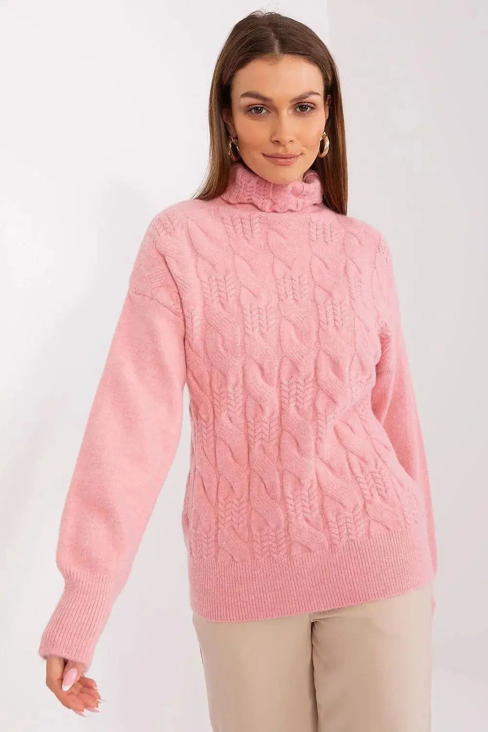 AT high-quality acrylic turtleneck sweater  Adomoo