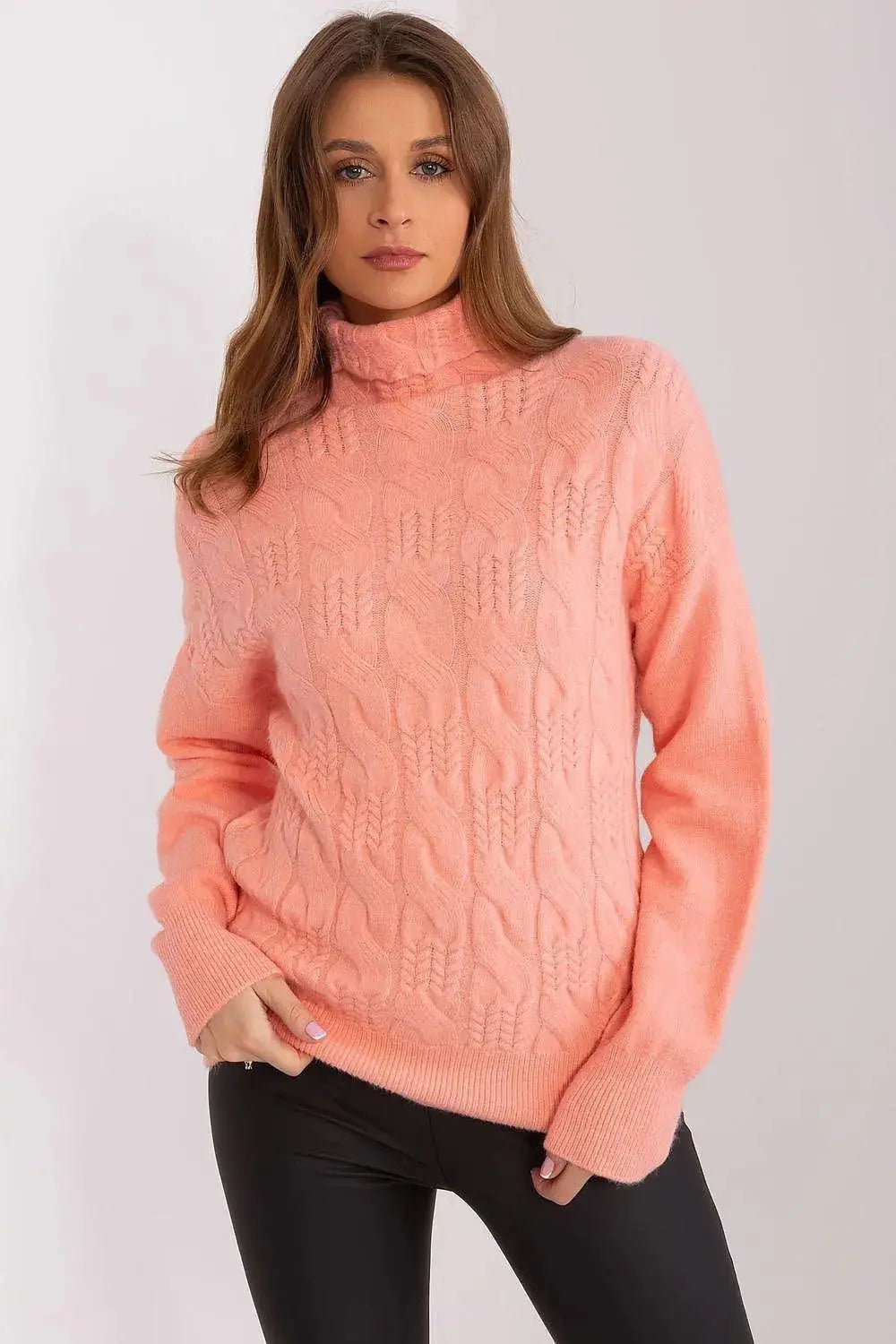 AT high-quality acrylic turtleneck sweater  Adomoo