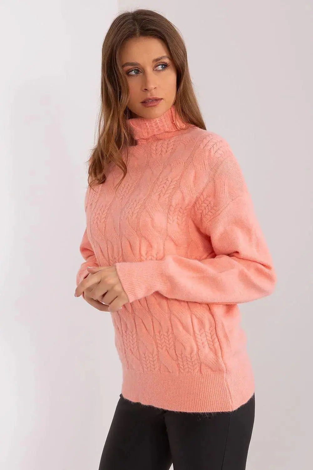 AT high-quality acrylic turtleneck sweater  Adomoo