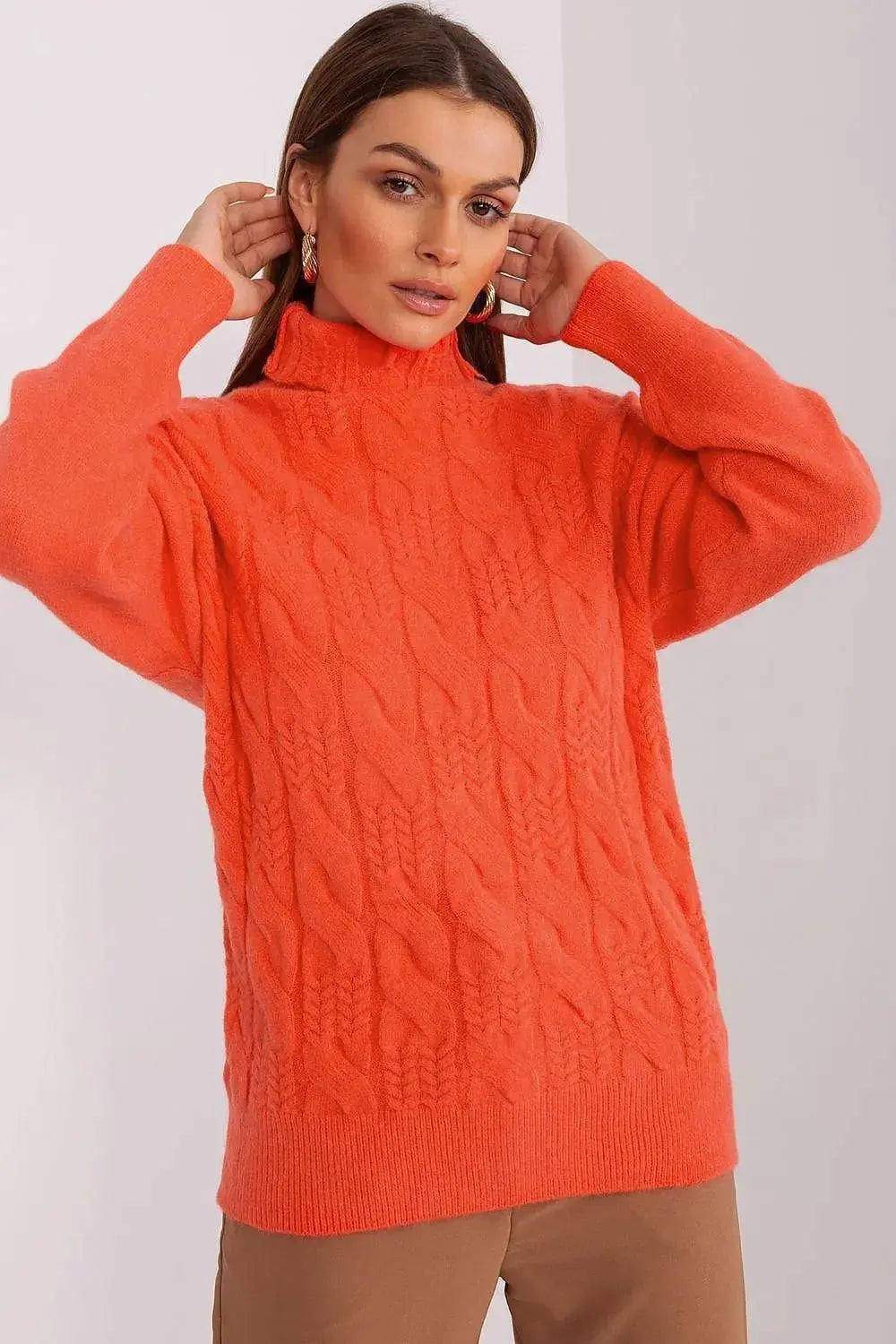 AT high-quality acrylic turtleneck sweater  Adomoo