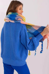 AT long colorful plaid Shawl  Adomoo