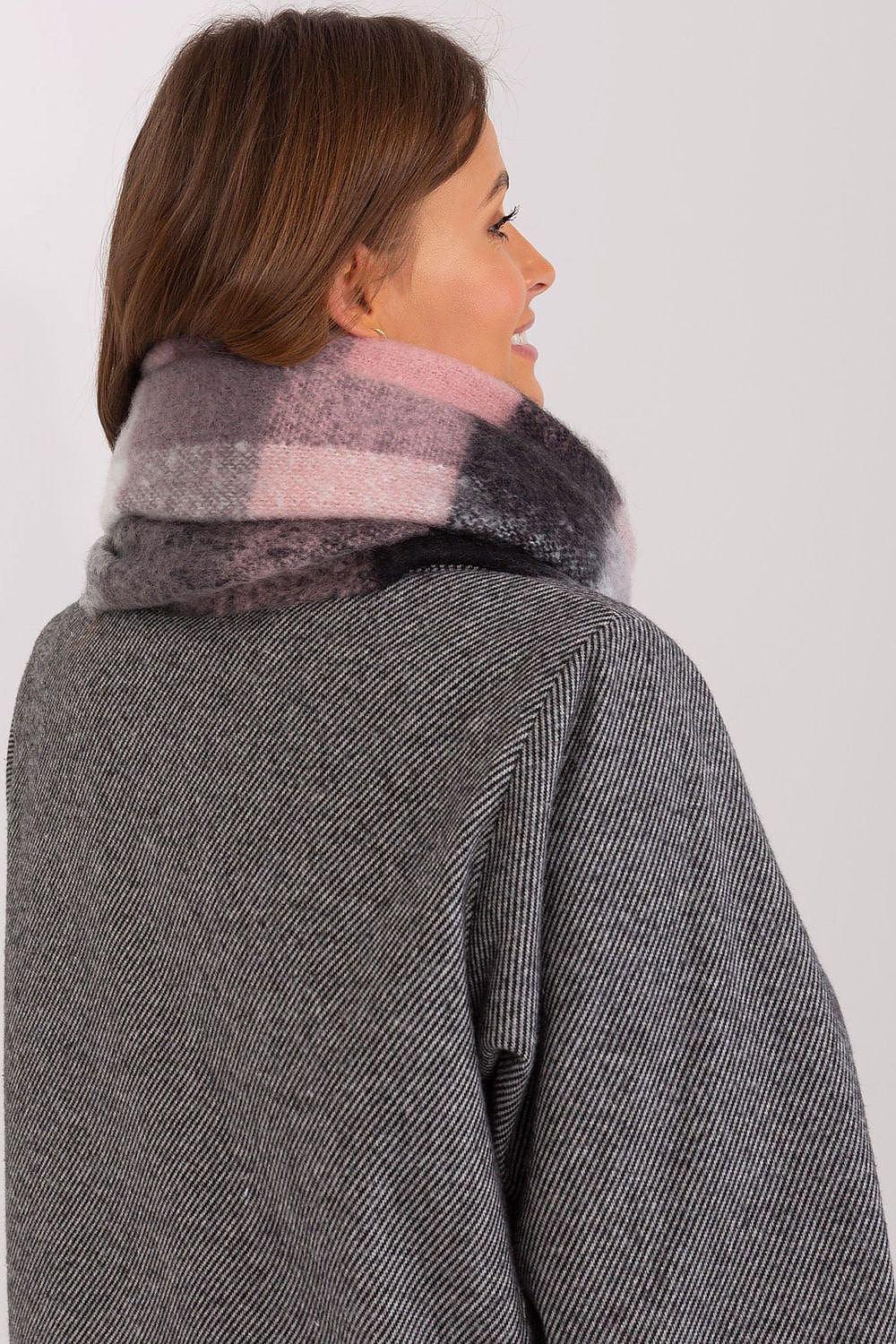 AT long colorful plaid Shawl  Adomoo