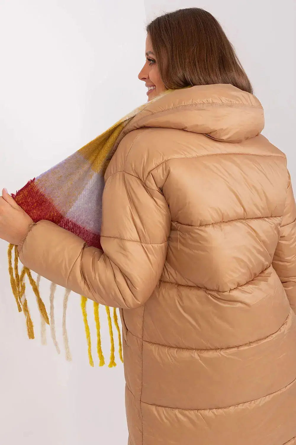 AT long colorful plaid scarf  Adomoo