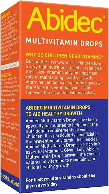 Abidec Multivitamin Drops for Babies & Children - 25ml  Adomoo