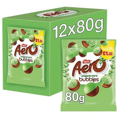Aero Bubbles Peppermint Chocolate Sharing Bag 80g (Case of 12)  Adomoo