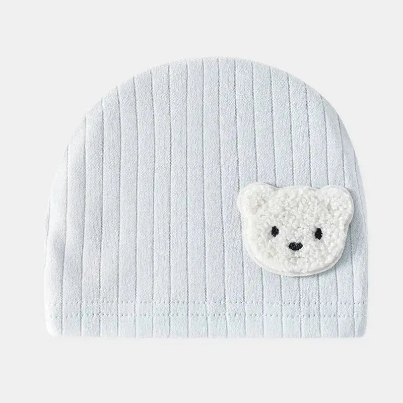 All Seasons Newborn Baby Boy Girl Romper 100% Pure Cotton Soft Cartoon Bear Bodysuit with Hat  Adomoo