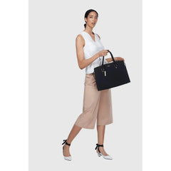 Aricia Black Vegan Laptop Bag  Adomoo