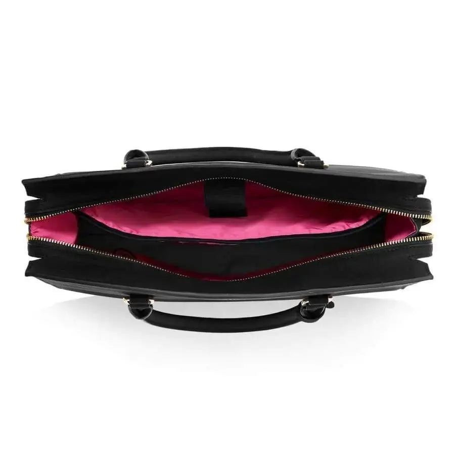 Aricia Black Vegan Laptop Bag  Adomoo