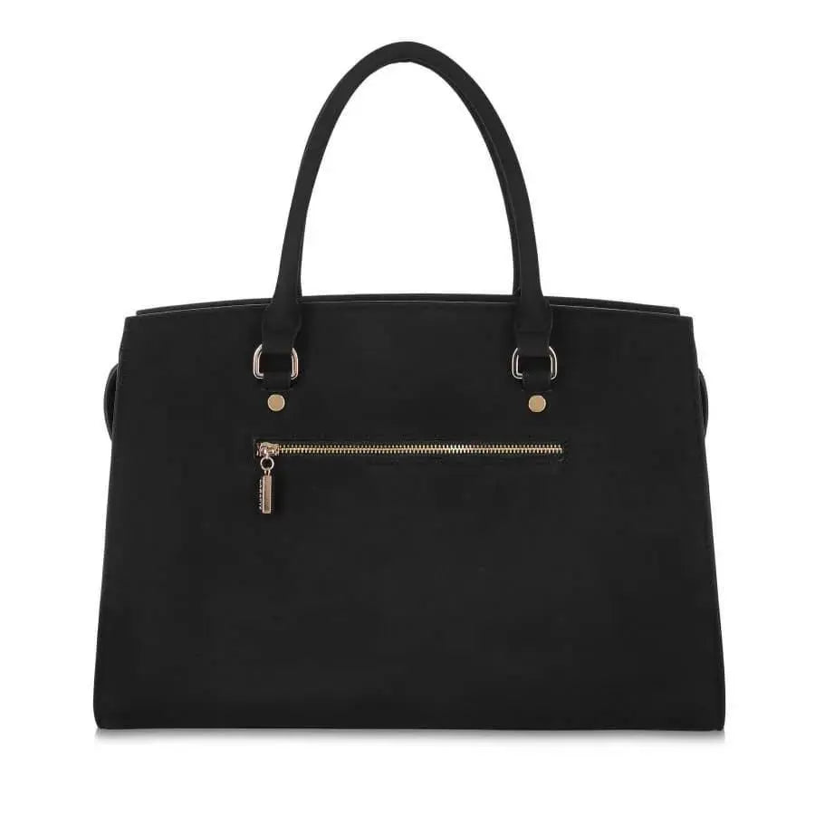 Aricia Black Vegan Laptop Bag  Adomoo