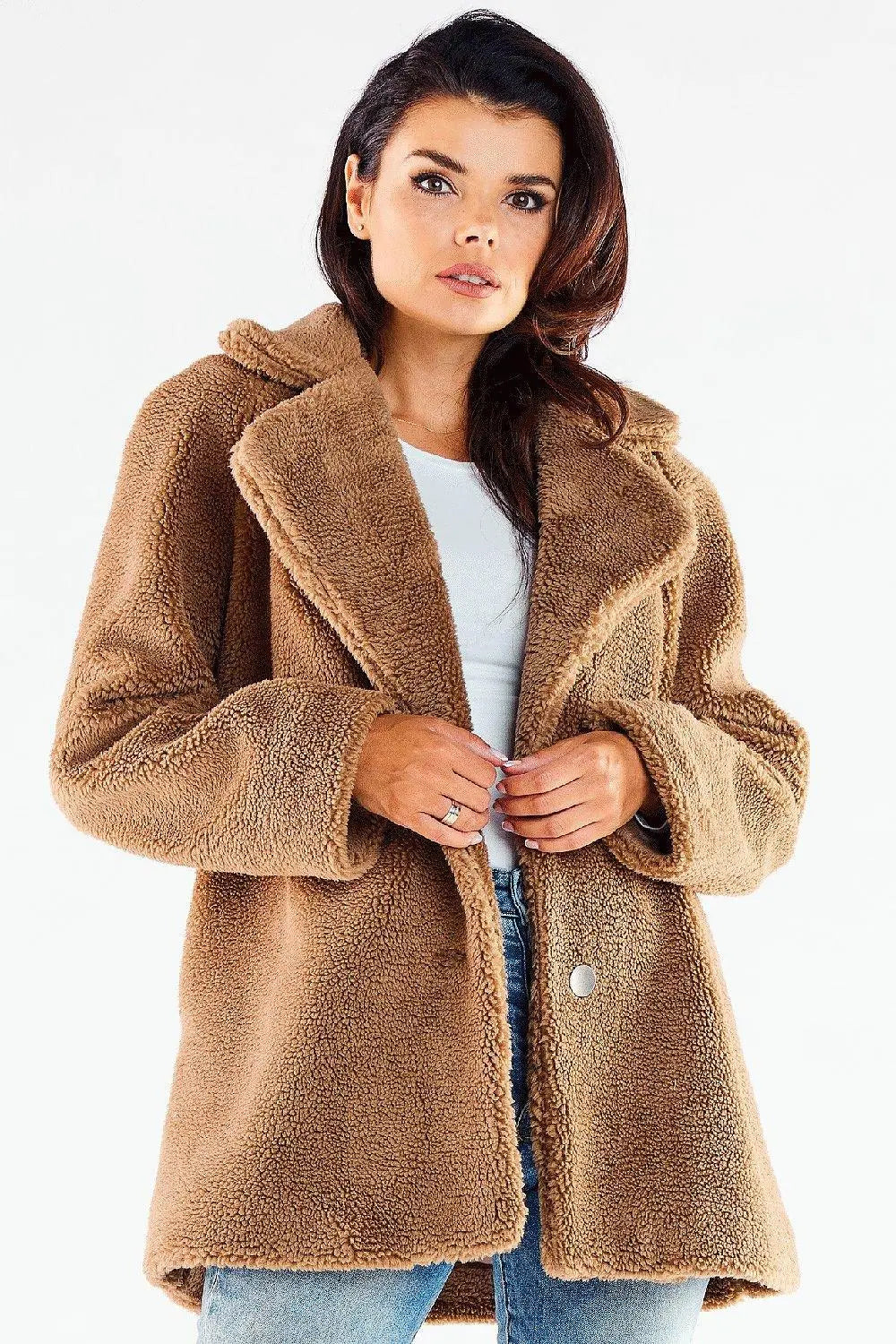 Awama hips, with slip pockets coat  Adomoo