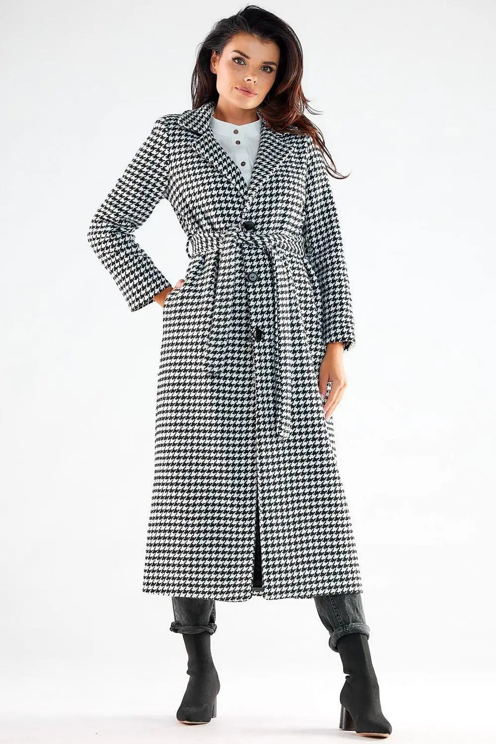 Awama pleasant, warm fabric maxi length coat  Adomoo