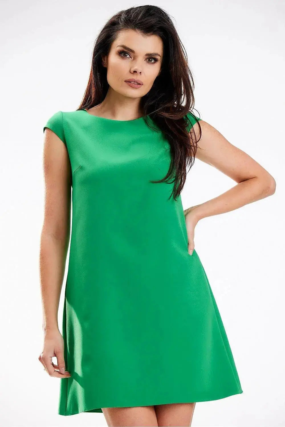 Awama short sleeves elegant mini dress  Adomoo