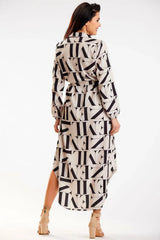 Awama two pockets shirt maxi dress  Adomoo
