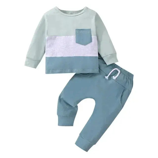 Baby Clothes Newborn Girl Boy 2Pcs Cotton Rainbow Fall Outfits Girls Clothing Suit  Adomoo