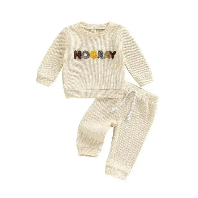 Baby Clothes Newborn Girl Boy 2Pcs Cotton Rainbow Fall Outfits Girls Clothing Suit  Adomoo