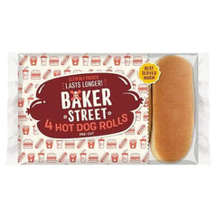 Baker Street 4 Hot Dog Rolls Pre-Cut  Adomoo