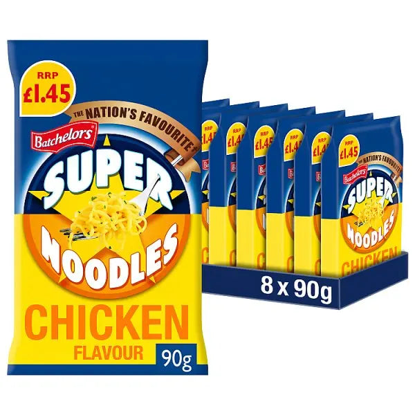 Batchelors Chicken Flavour Super Noodles 90g (Case of 8)  Adomoo