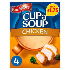 Batchelors Cup a Soup Chicken 4 Instant Soup Sachets 81g  (Case of 9)  Adomoo