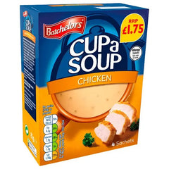 Batchelors Cup a Soup Chicken 4 Instant Soup Sachets 81g  (Case of 9)  Adomoo