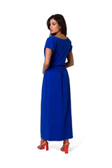 BeWear Comfortable cotton maxi dress with a neckline  Adomoo