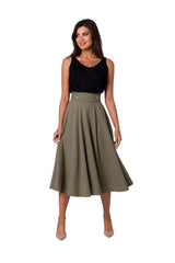 BeWear high waist and decorative buttons midi skirt  Adomoo