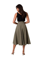 BeWear high waist and decorative buttons midi skirt  Adomoo